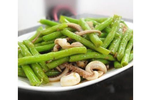豆角炒鮮魷 豆角炒鮮魷