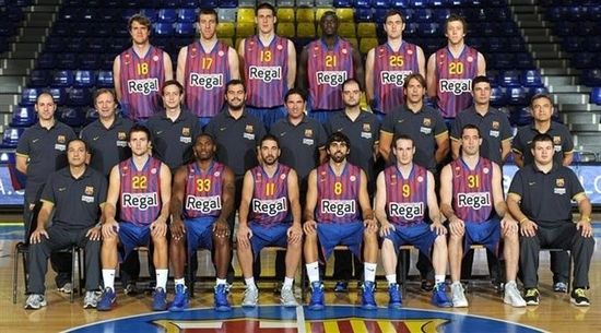 西班牙巴塞隆納籃球俱樂部集體照