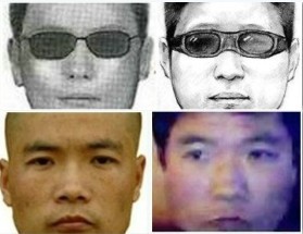 警方刑事畫像和重慶、南京嫌疑人照片對比
