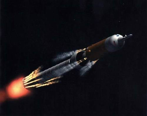 “阿瑞斯I”號火箭將太空人送抵火星表面