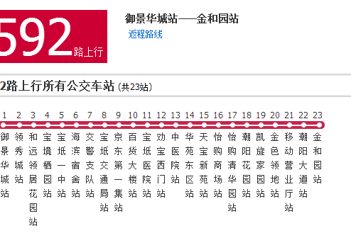 天津公交592路 天津公交592路