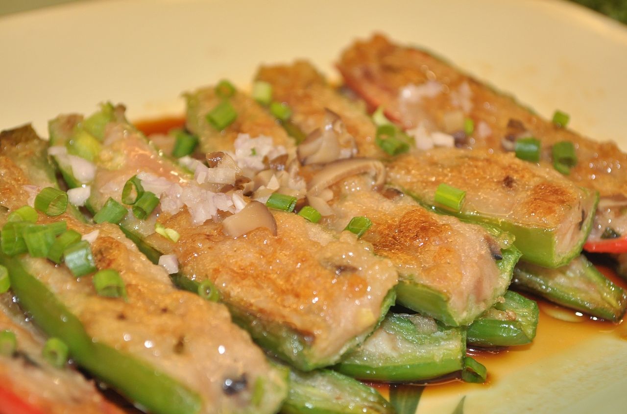 尖椒豆腐釀