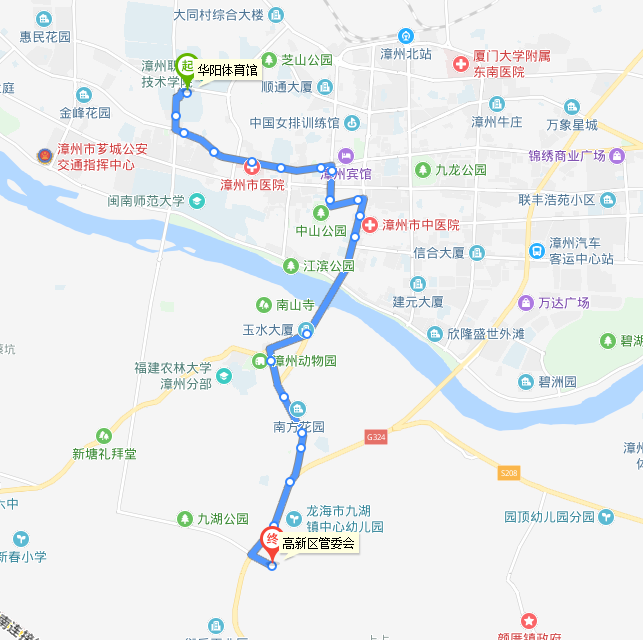 漳州公交33路路線圖