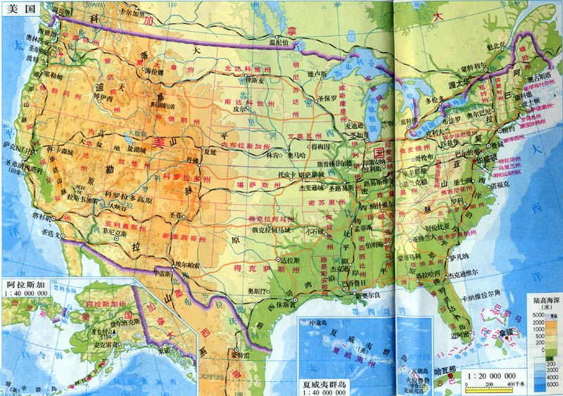 美國地形圖