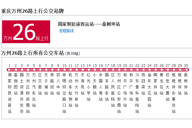 萬州公交26路 萬州公交26路