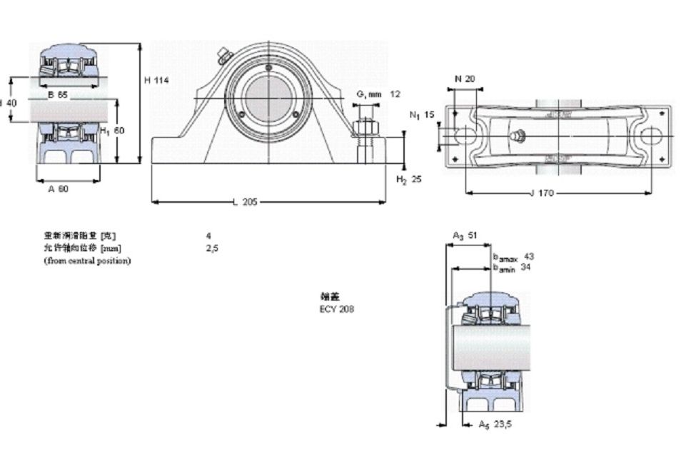 SKF SYNT40LTS軸承 SKF SYNT40LTS軸承