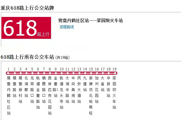 重慶公交618路 重慶公交618路