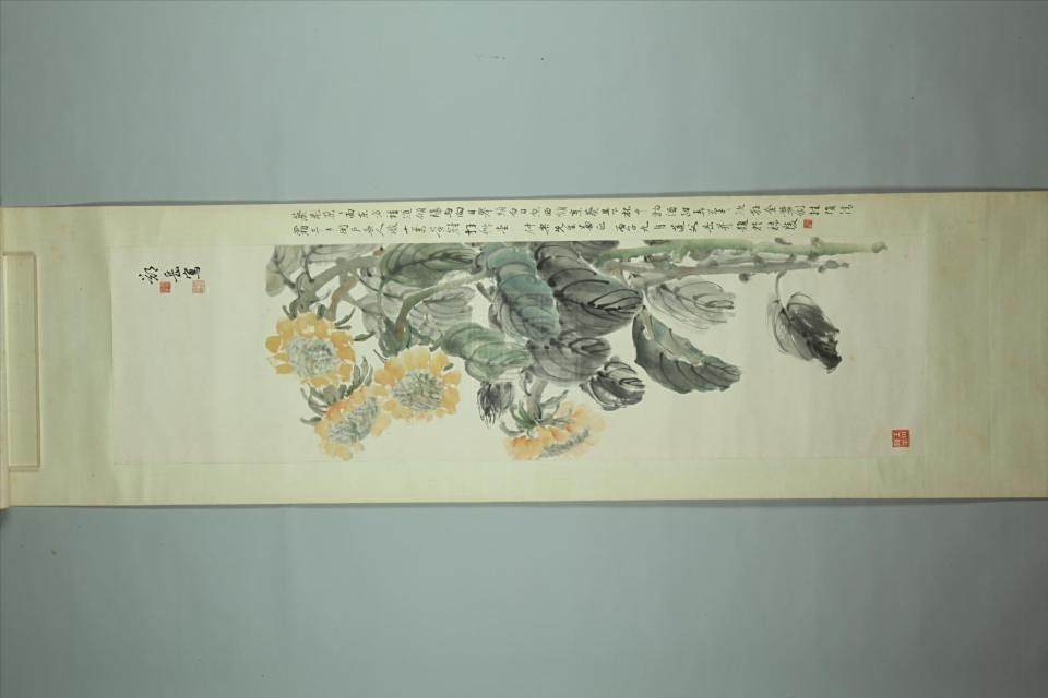 葵花圖(鄭岳創作的紙本畫) 葵花圖(鄭岳創作的紙本畫)