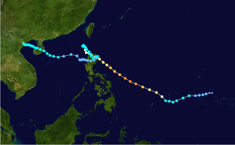 超強颱風芭瑪 路徑圖