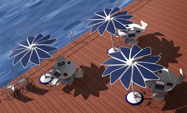 太陽能遮陽傘