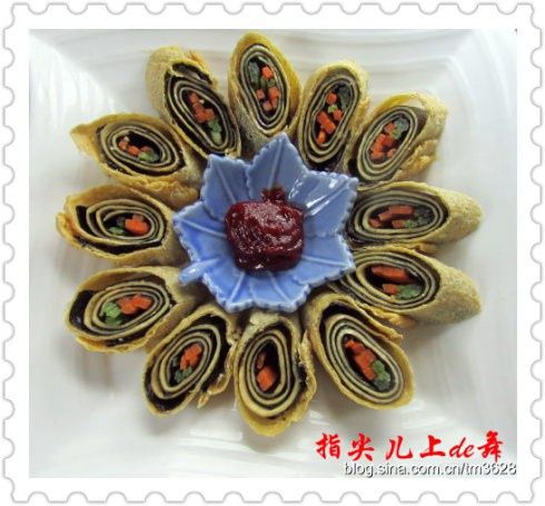 五彩素菜卷 五彩素菜卷