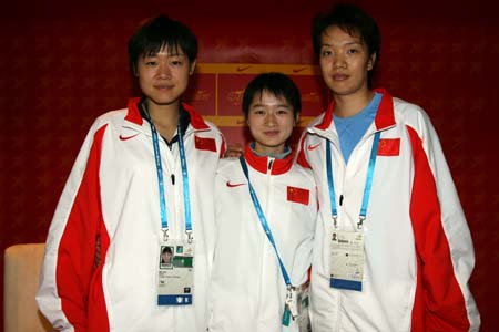 三位奧運冠軍羅微、吳靜鈺、陳中