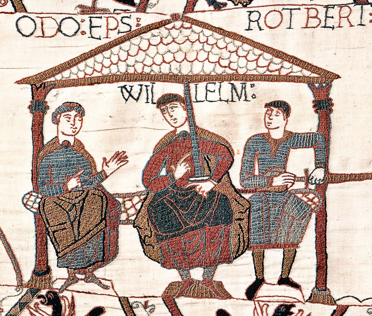 威廉一世（中）與奧多（左）、奧斯本（右）