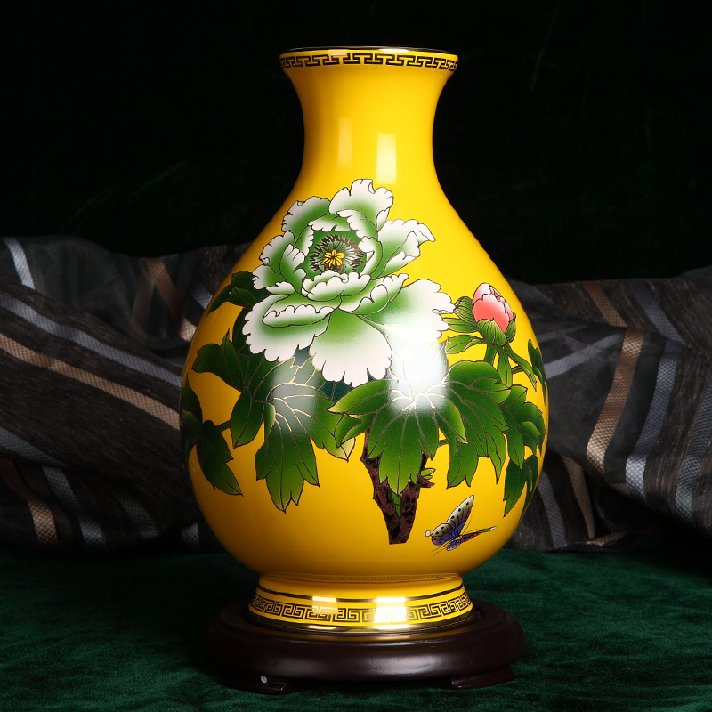 黃瓷花瓶小福桶