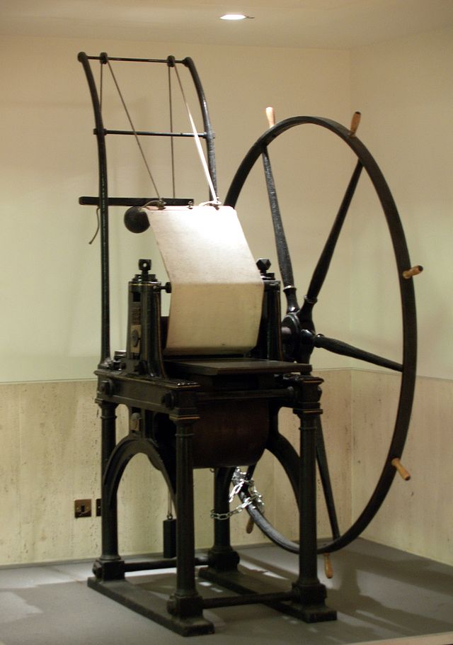 印黑便士的印刷機
