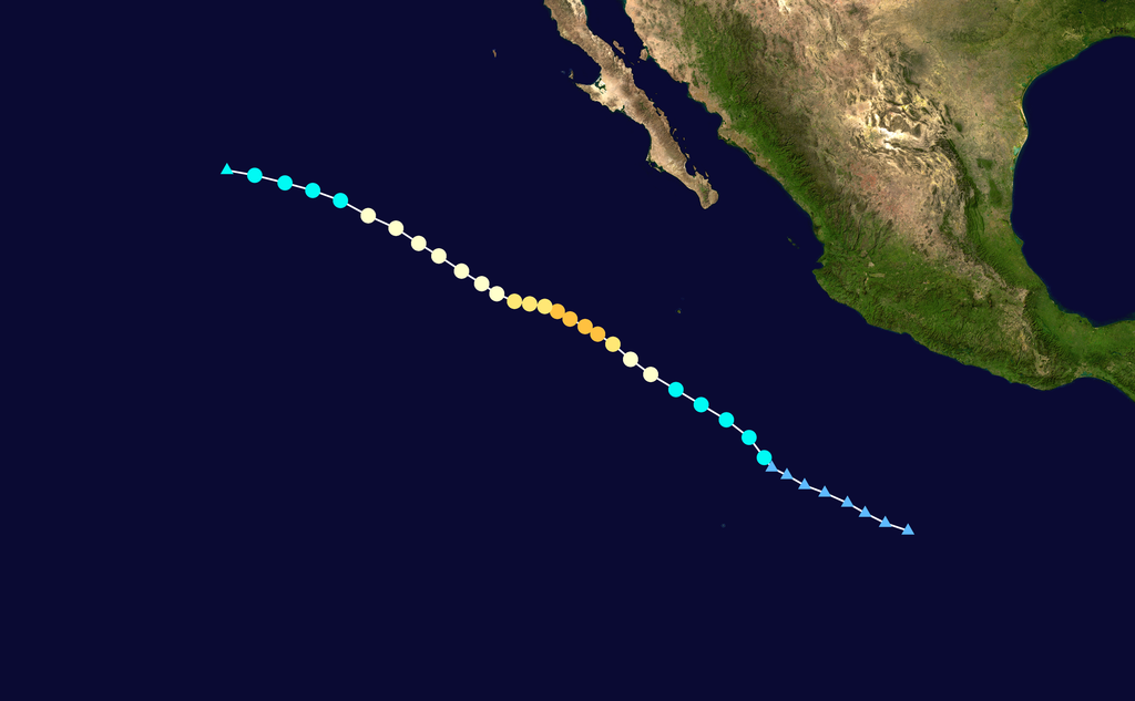 颶風朱麗葉 路徑圖