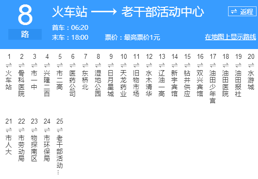盤錦公交8路 盤錦公交8路
