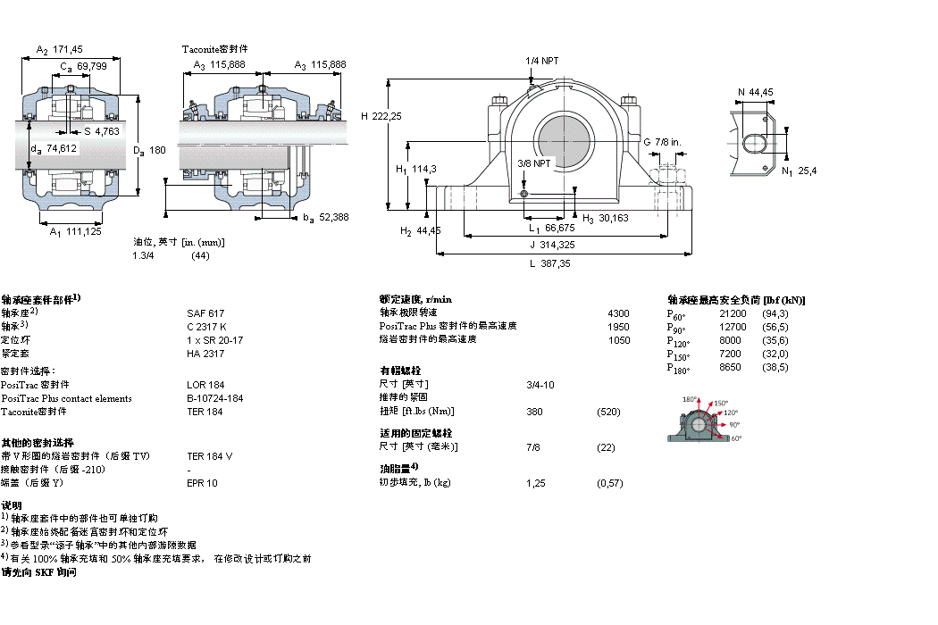 SKF SAFC2617軸承 SKF SAFC2617軸承