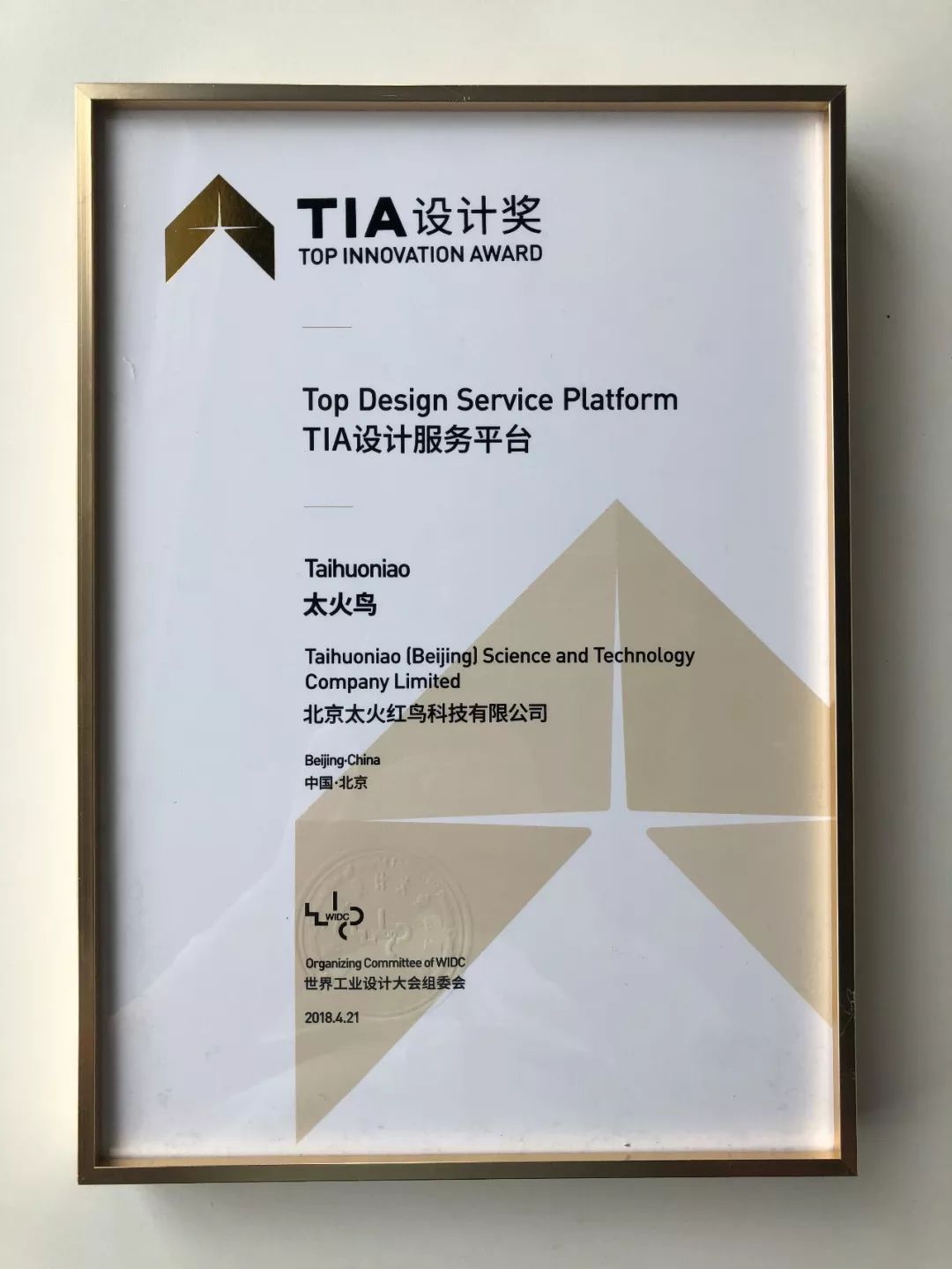 TIA 設計服務平台獎