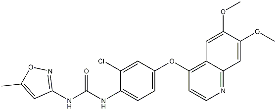 N-[2-氯-4-[（6,7-二甲氧基-4-喹啉基）氧基]苯基]-N\x27-（5-甲基-3-異惡唑基）脲