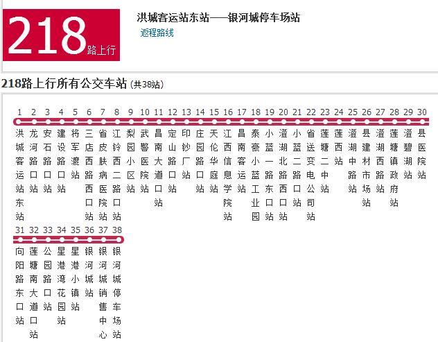 南昌公交218路 南昌公交218路