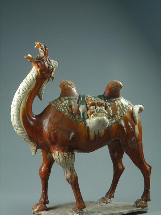三彩駱駝(洛陽博物館藏文物) 三彩駱駝(洛陽博物館藏文物)