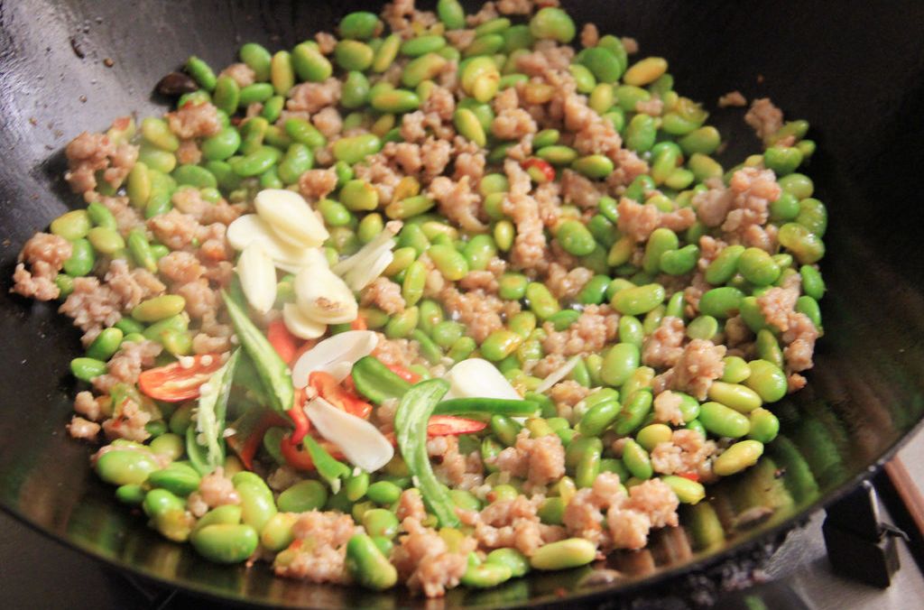 肉末燒毛豆 肉末燒毛豆
