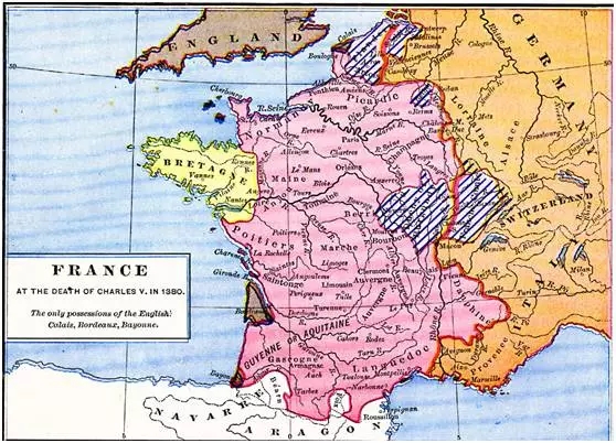 1380年的法國地圖