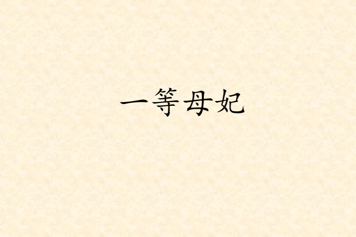 一等母妃 一等母妃