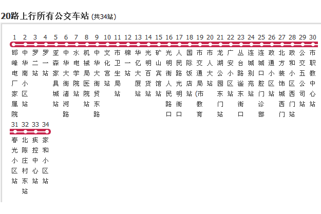 邯鄲公交20路 邯鄲公交20路