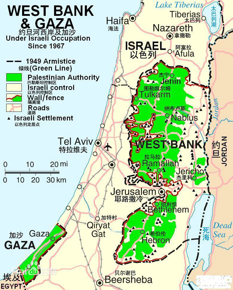 巴勒斯坦地圖