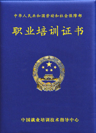中華人民共和國勞動和社會保障部證書