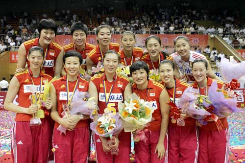2005年，中國女排實現了女排亞錦賽十連冠