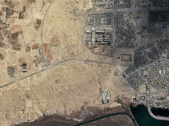 薩邁拉考古區衛星照片