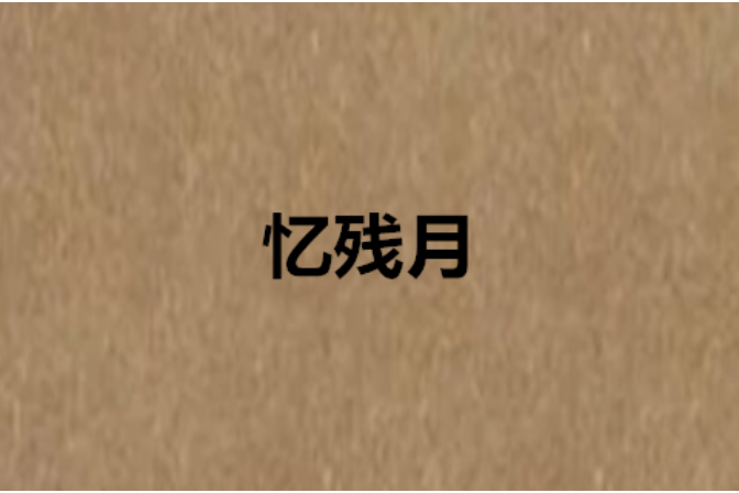 憶殘月 憶殘月