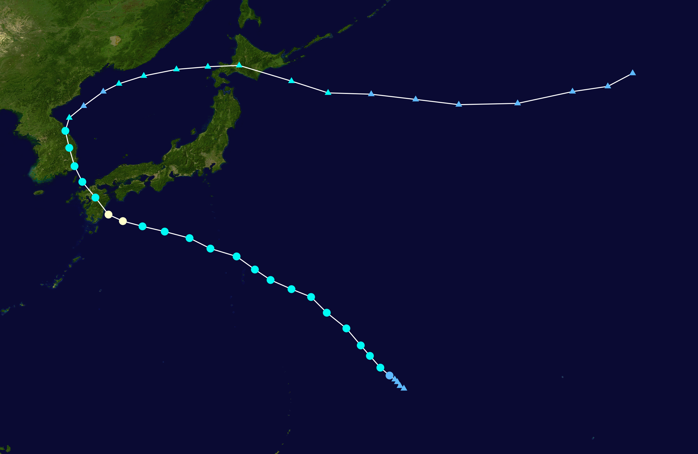 2019年第8號颱風“范斯高”路徑圖