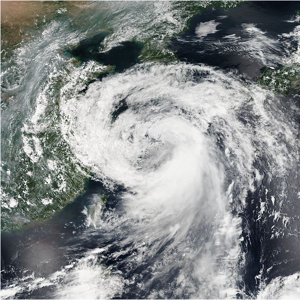 強熱帶風暴娜基莉 衛星雲圖