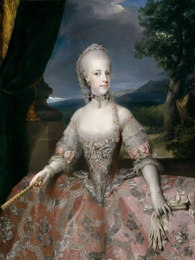 那不勒斯和西西里王后，瑪麗亞·卡羅萊納，繪於1768年
