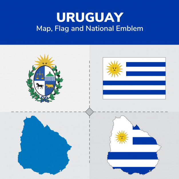 烏拉圭國徽、國旗和地圖