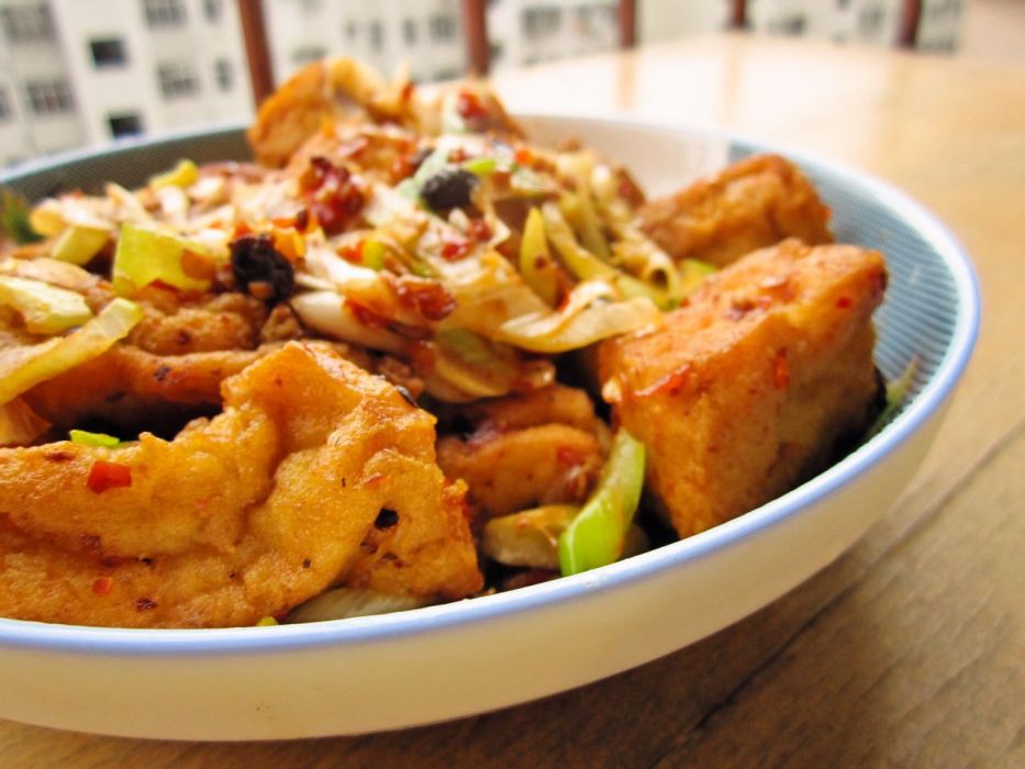 燜炒臭豆腐 燜炒臭豆腐
