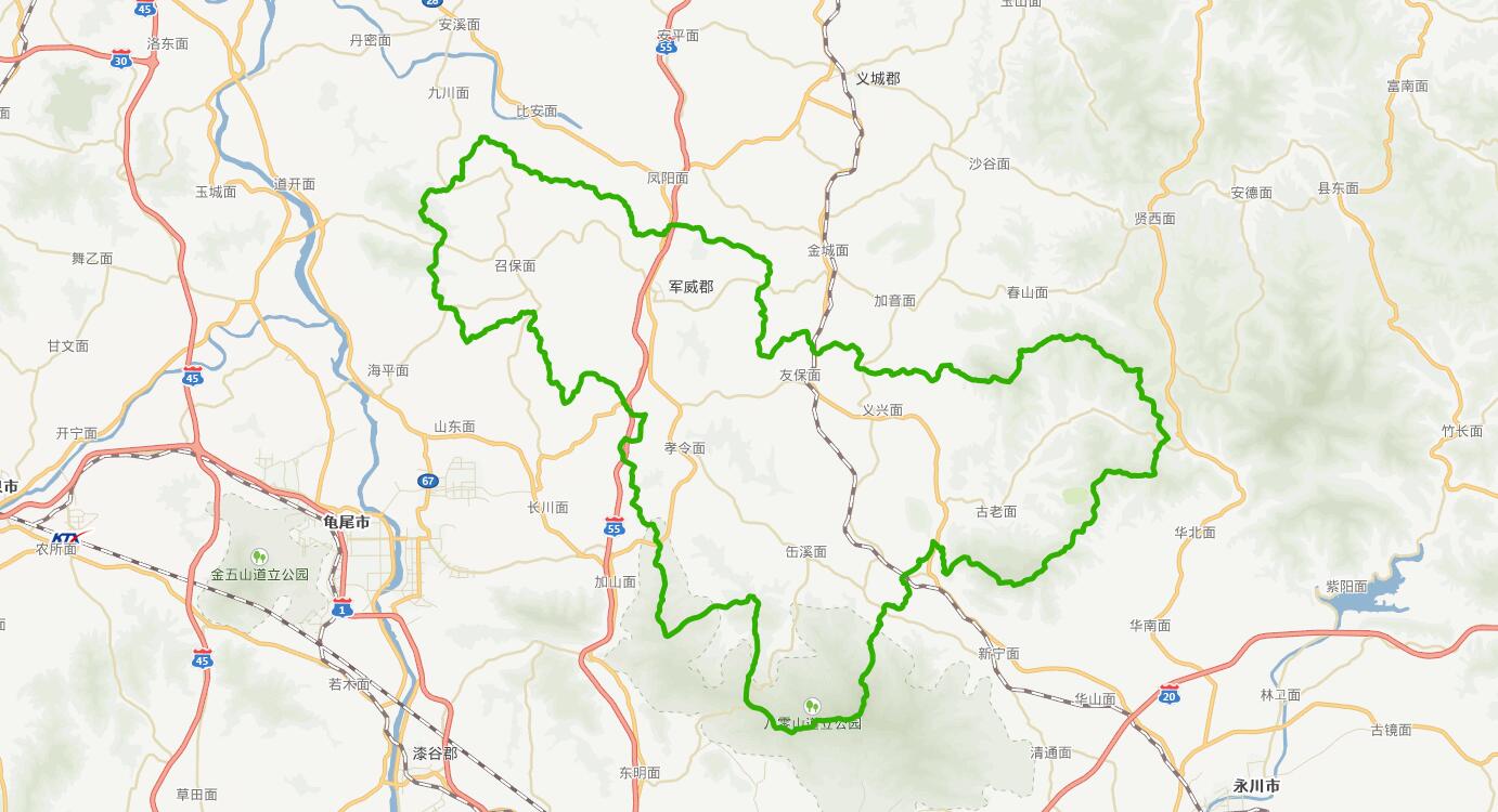 軍威郡位置地圖