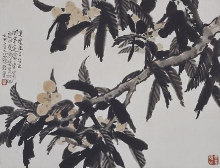 枇杷圖(徐悲鴻創作的收藏於北京故宮博物院的紙本設色畫) 枇杷圖(徐悲鴻創作的收藏於北京故宮博物院的紙本設色畫)