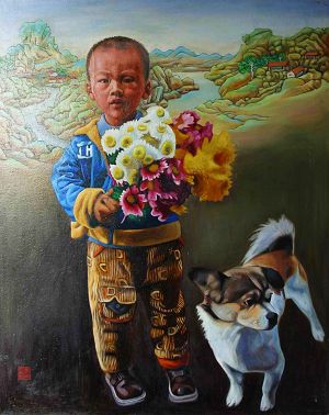 趙東來油畫作品《香洲漁港》