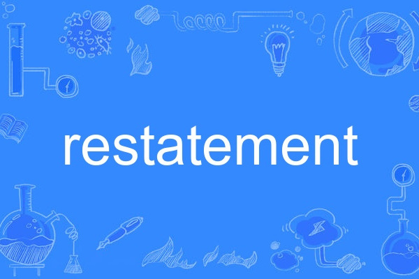 restatement restatement