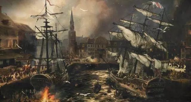 在波士頓傾茶事件的時代 北美商船都懸掛英國國旗