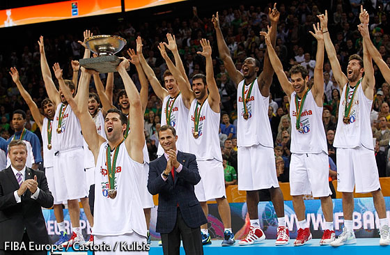圖3 - 西班牙男籃獲得2011年歐錦賽冠軍
