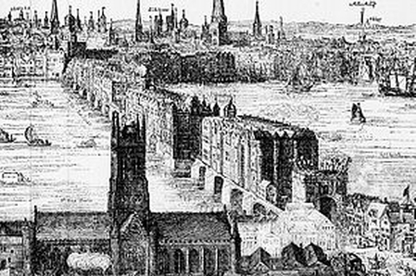 倫敦橋(1616) by Claes Van Visscher