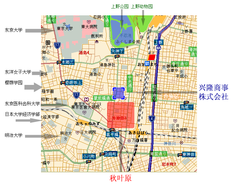 千代田區核心地圖