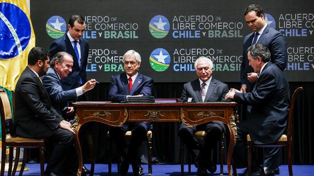 智利、巴西兩國簽署自由貿易協定