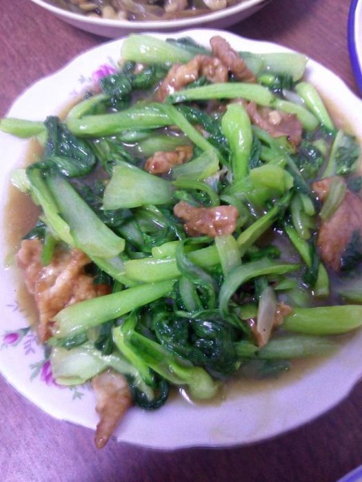 肉炒小青菜 肉炒小青菜